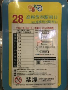 D6　高座渋谷駅　東口　時刻表